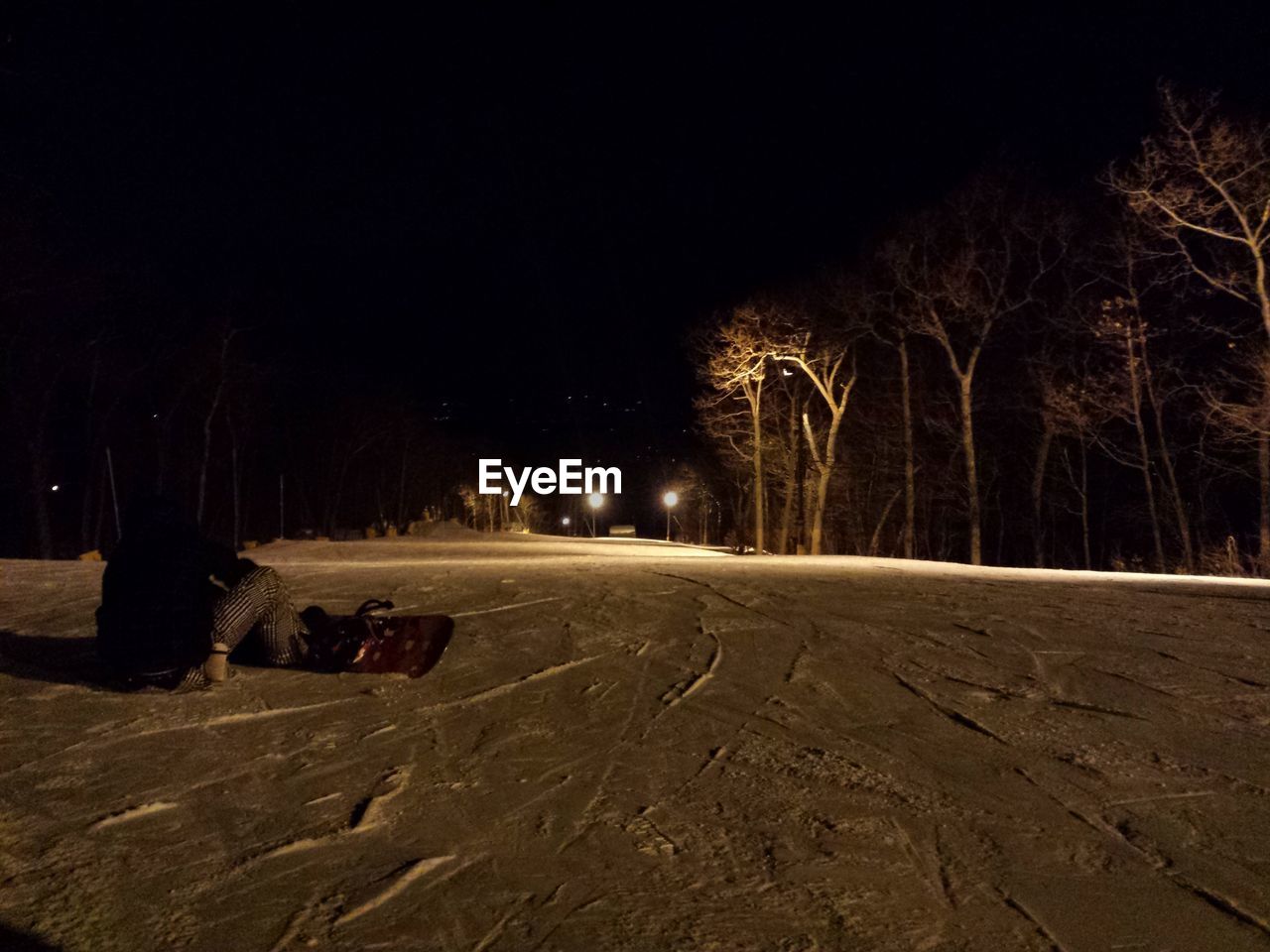 VIEW OF ROAD AT NIGHT