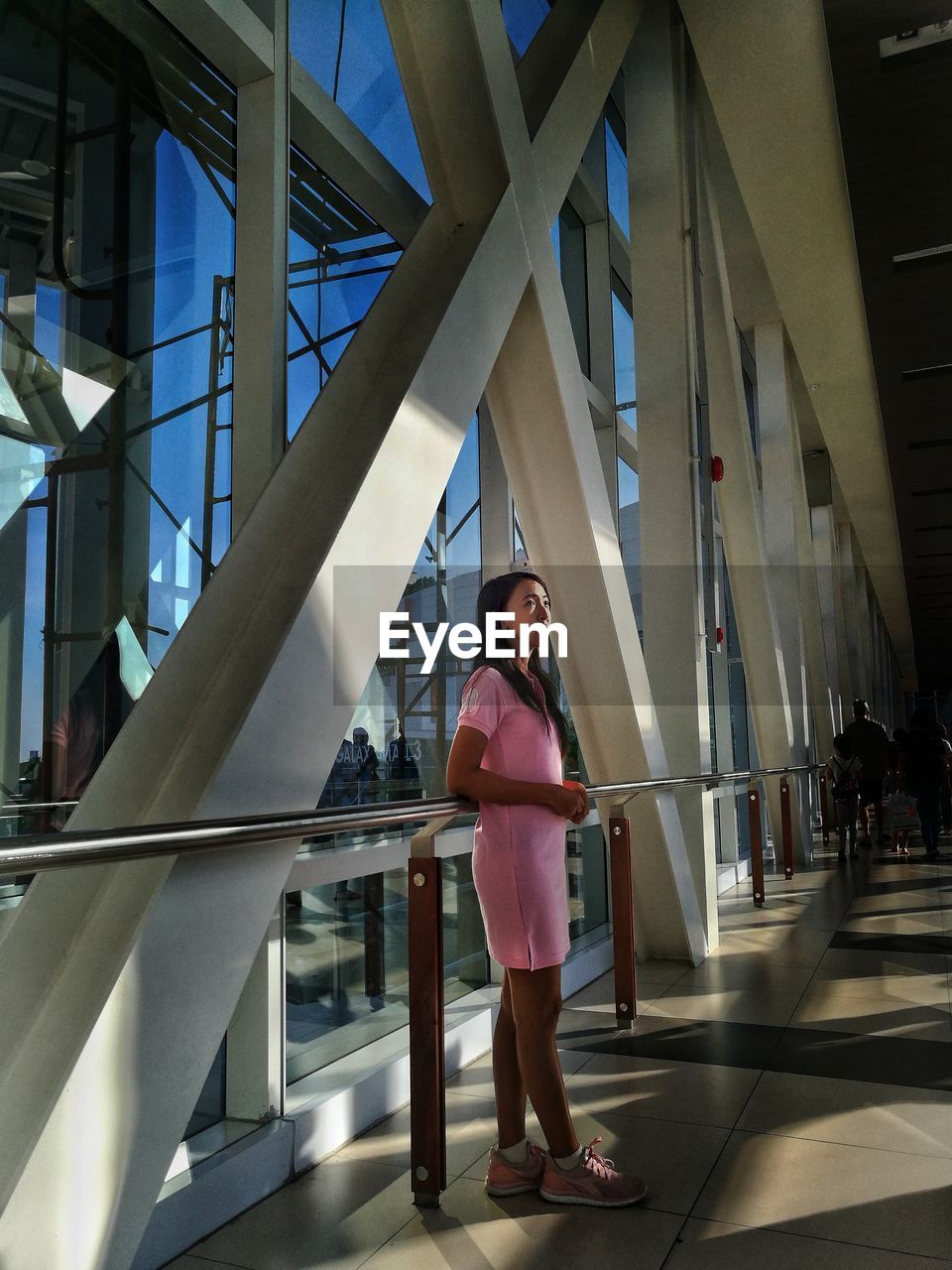 Woman standing at airport