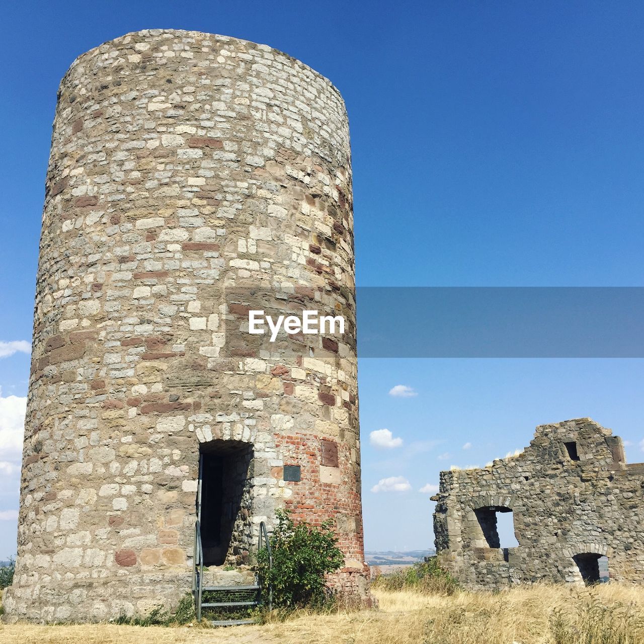 Low angle view of old ruin building