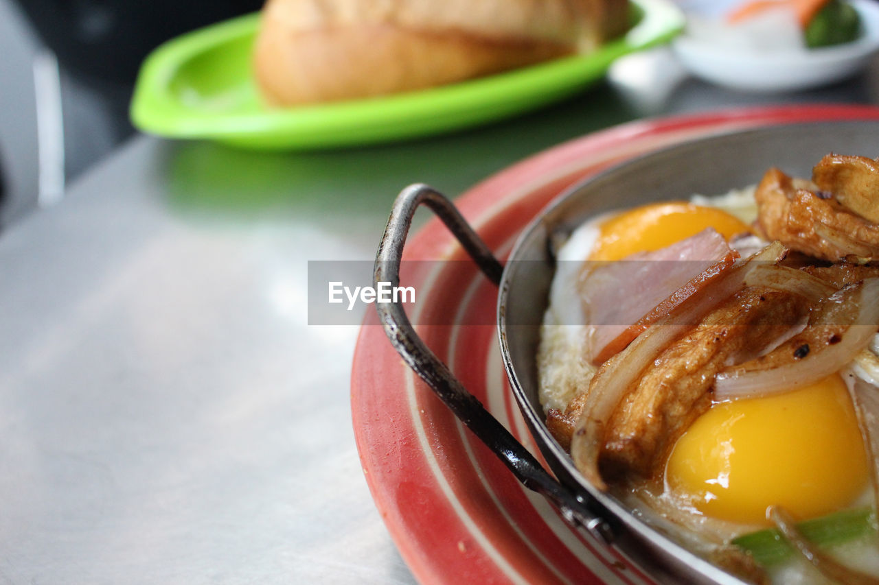 CLOSE-UP OF BREAKFAST