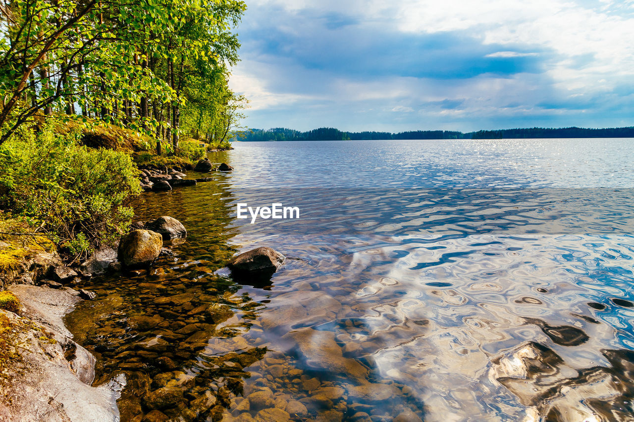 Idyllic shot of lake against sky