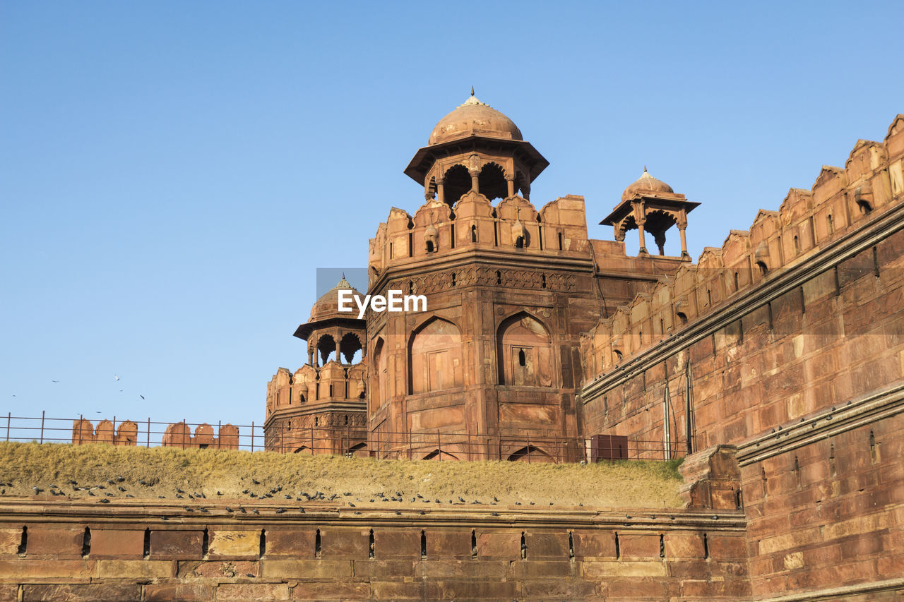 India, delhi, the red fort in evening time, it is historic building in old delhi area.