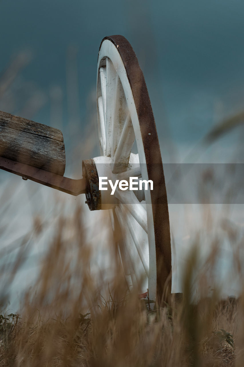 close-up of rusty metal against blurred background