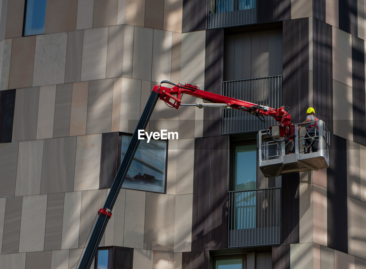 Low angle view of built structure in building