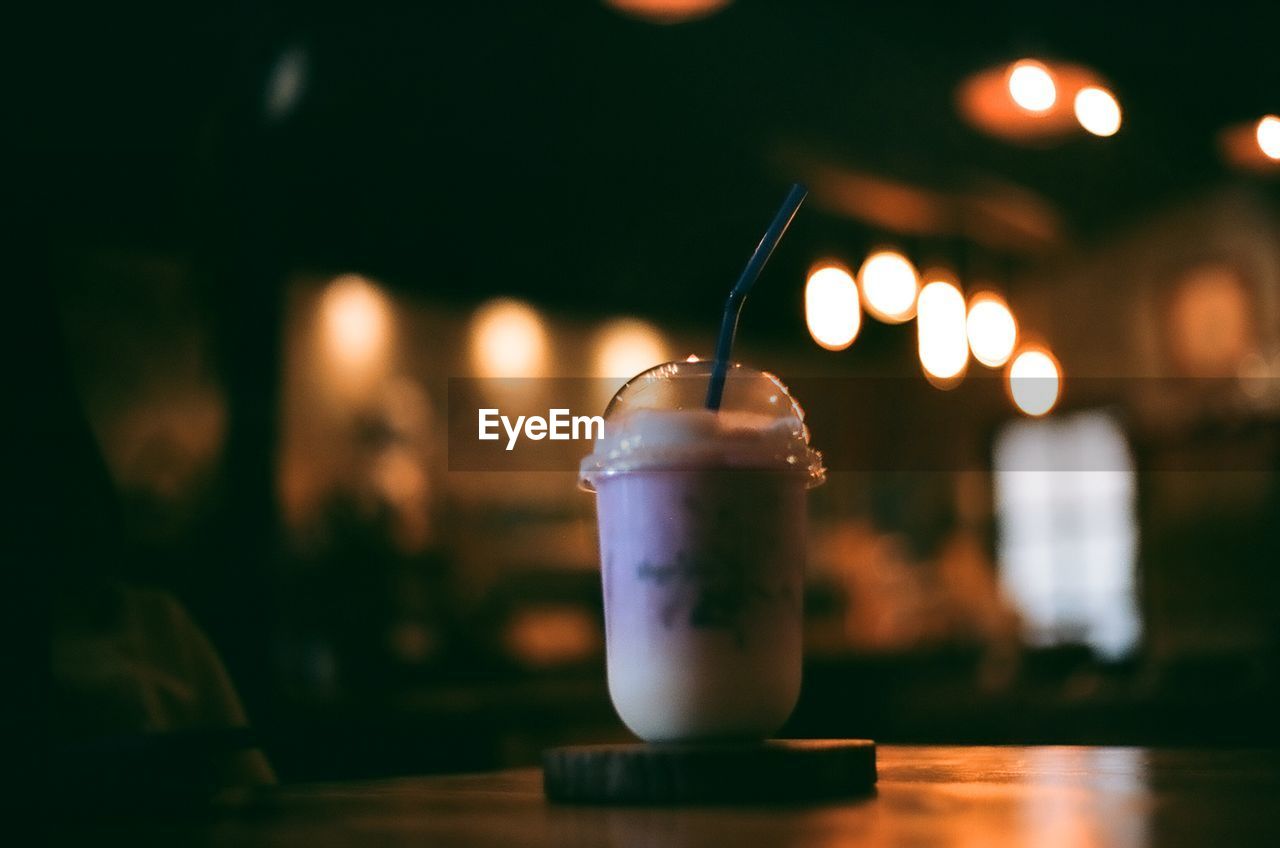 Close-up of drink on table