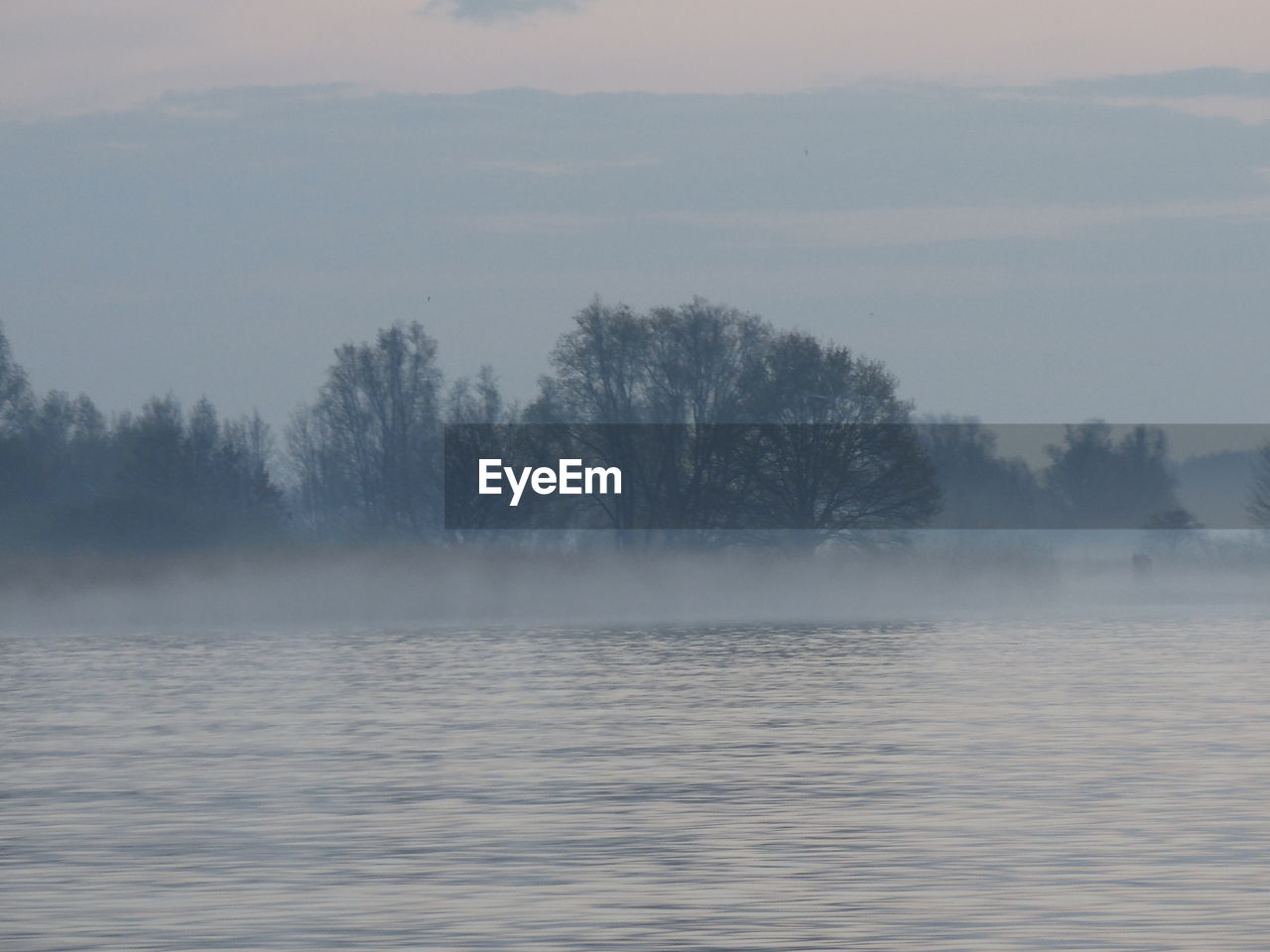 SCENIC VIEW OF LAKE WITH TREES IN BACKGROUND