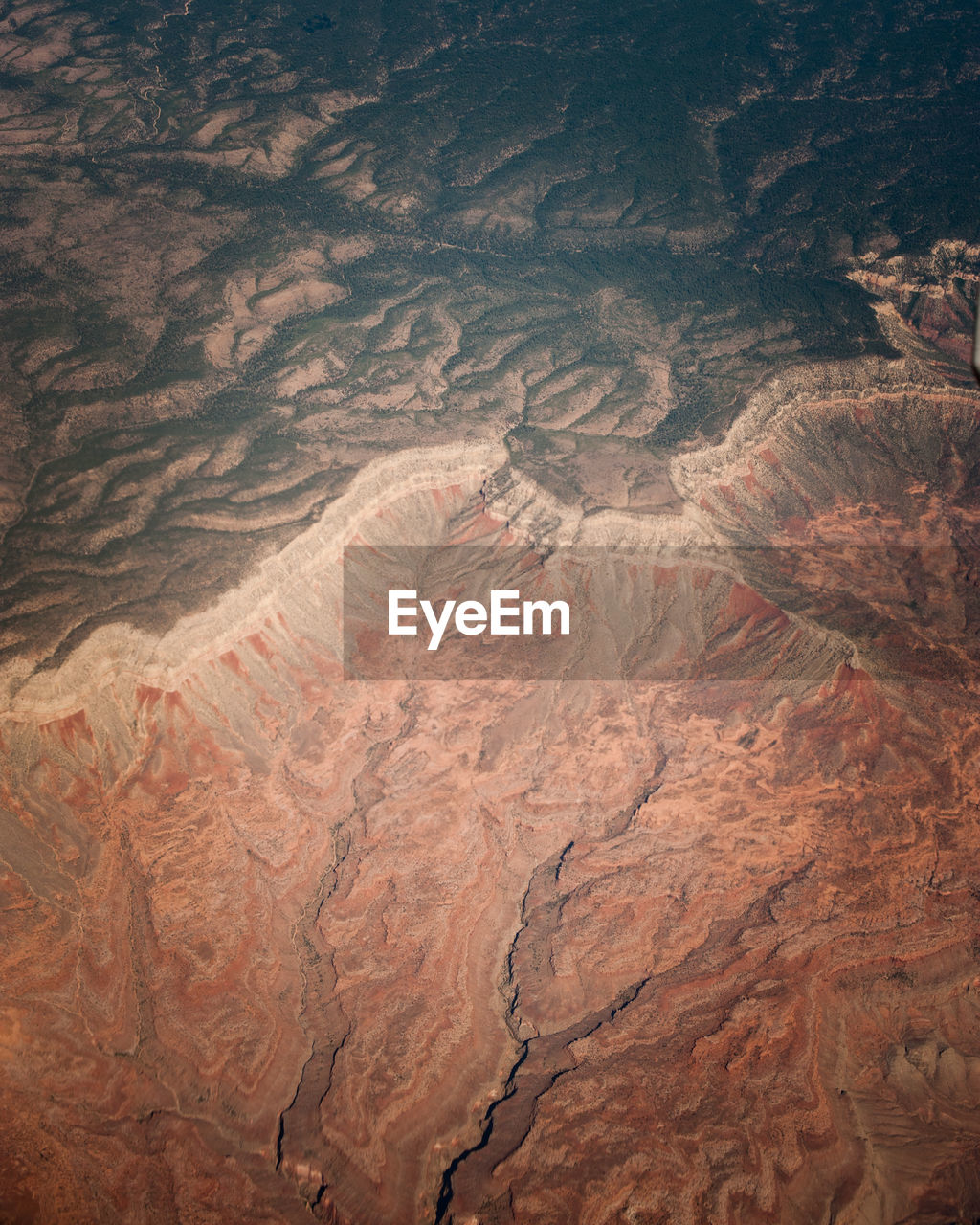 High angle view of desert land