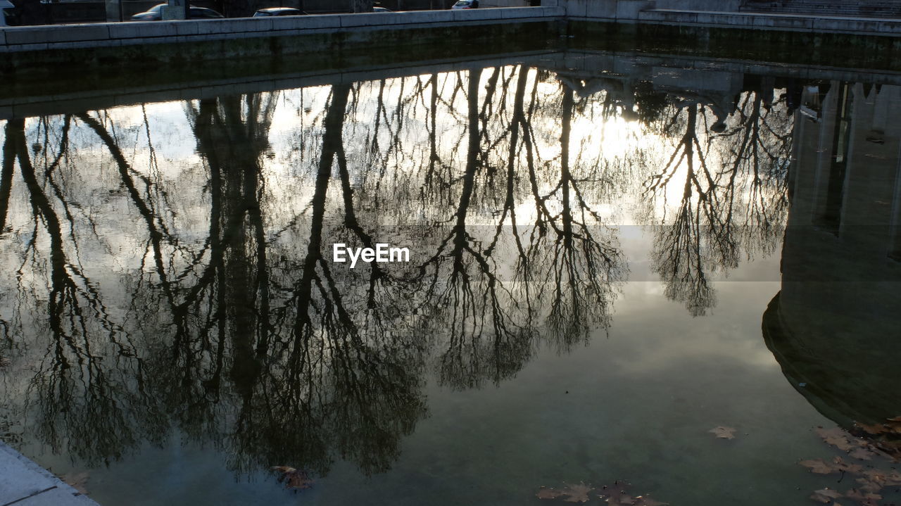 REFLECTION OF BRIDGE ON RIVER