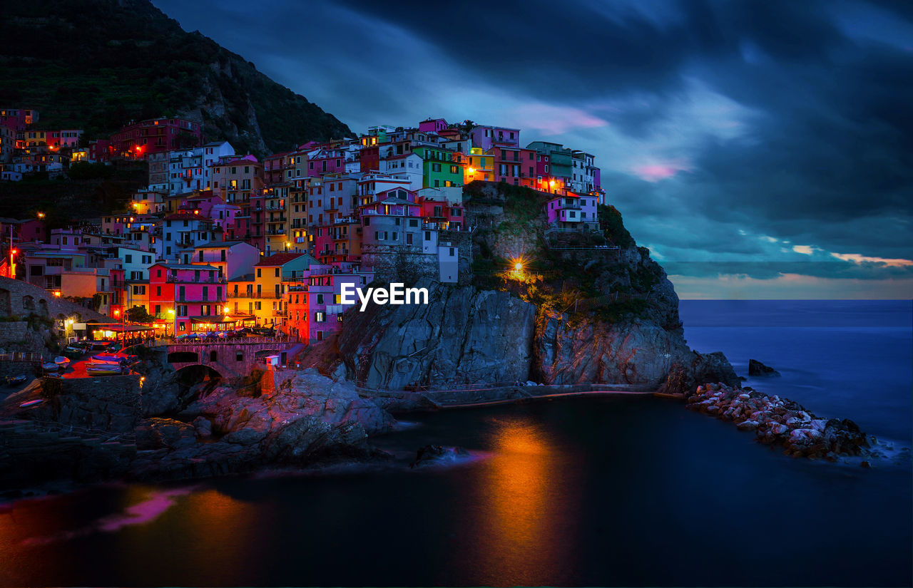 Manarola, cinque terre at sunset