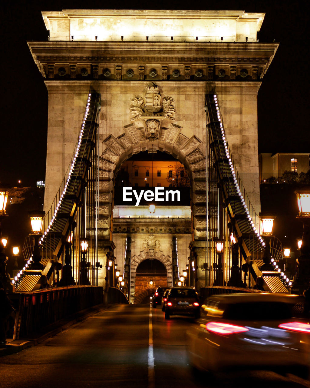 VIEW OF BRIDGE AT NIGHT