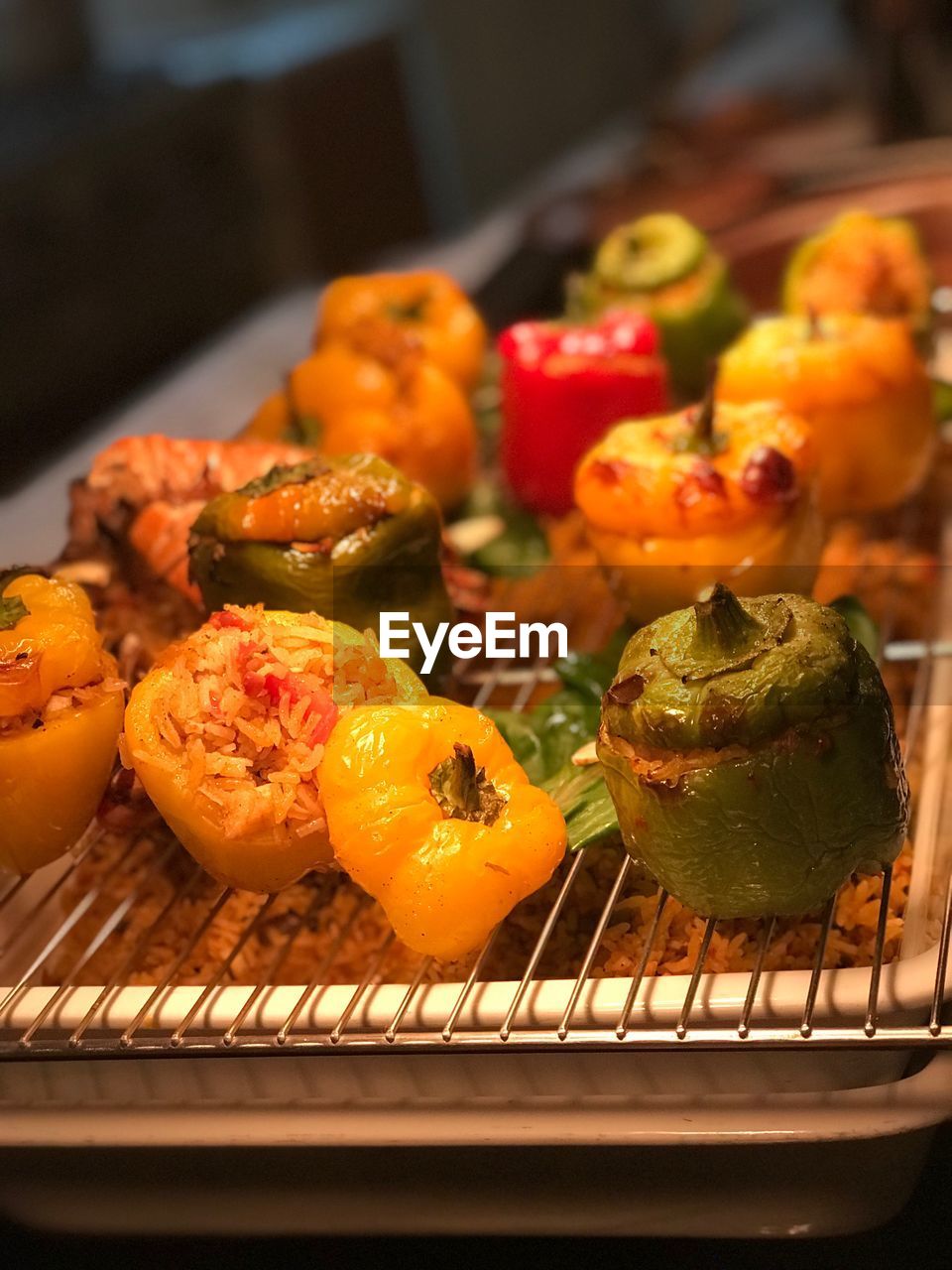 Close-up of food on cooling rack