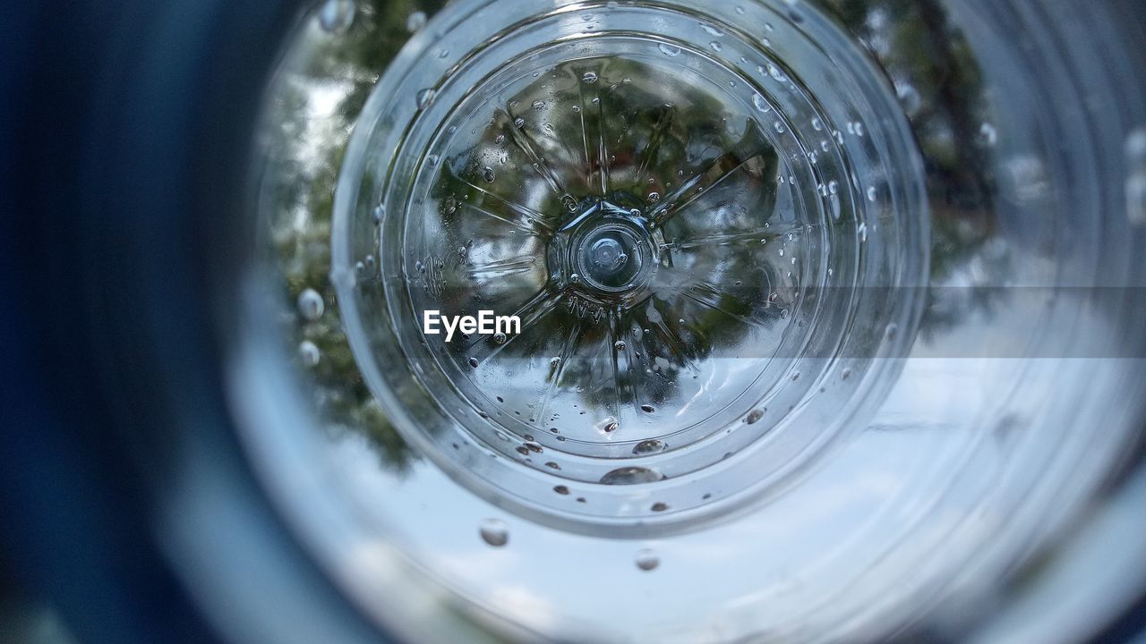 Close-up of water drops on glass