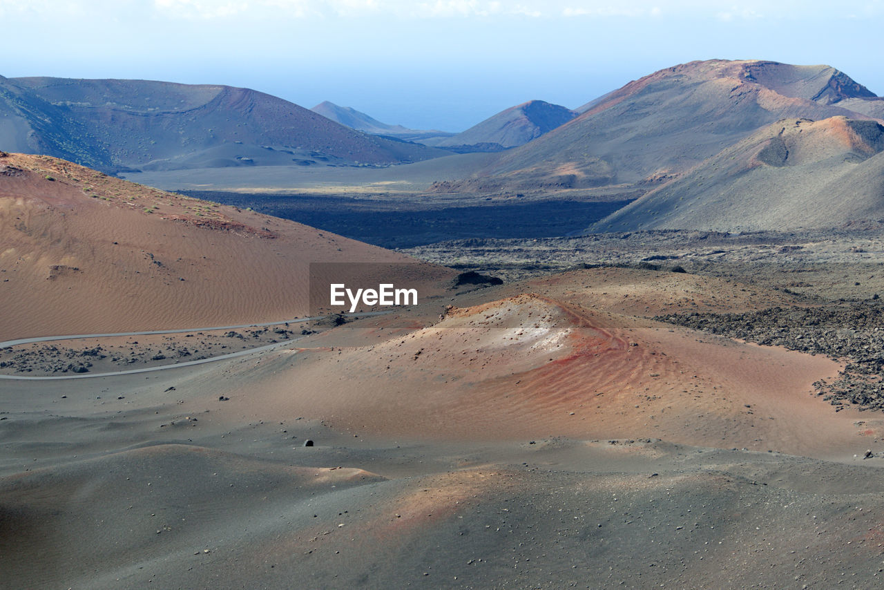 Scenic view of desert against sky