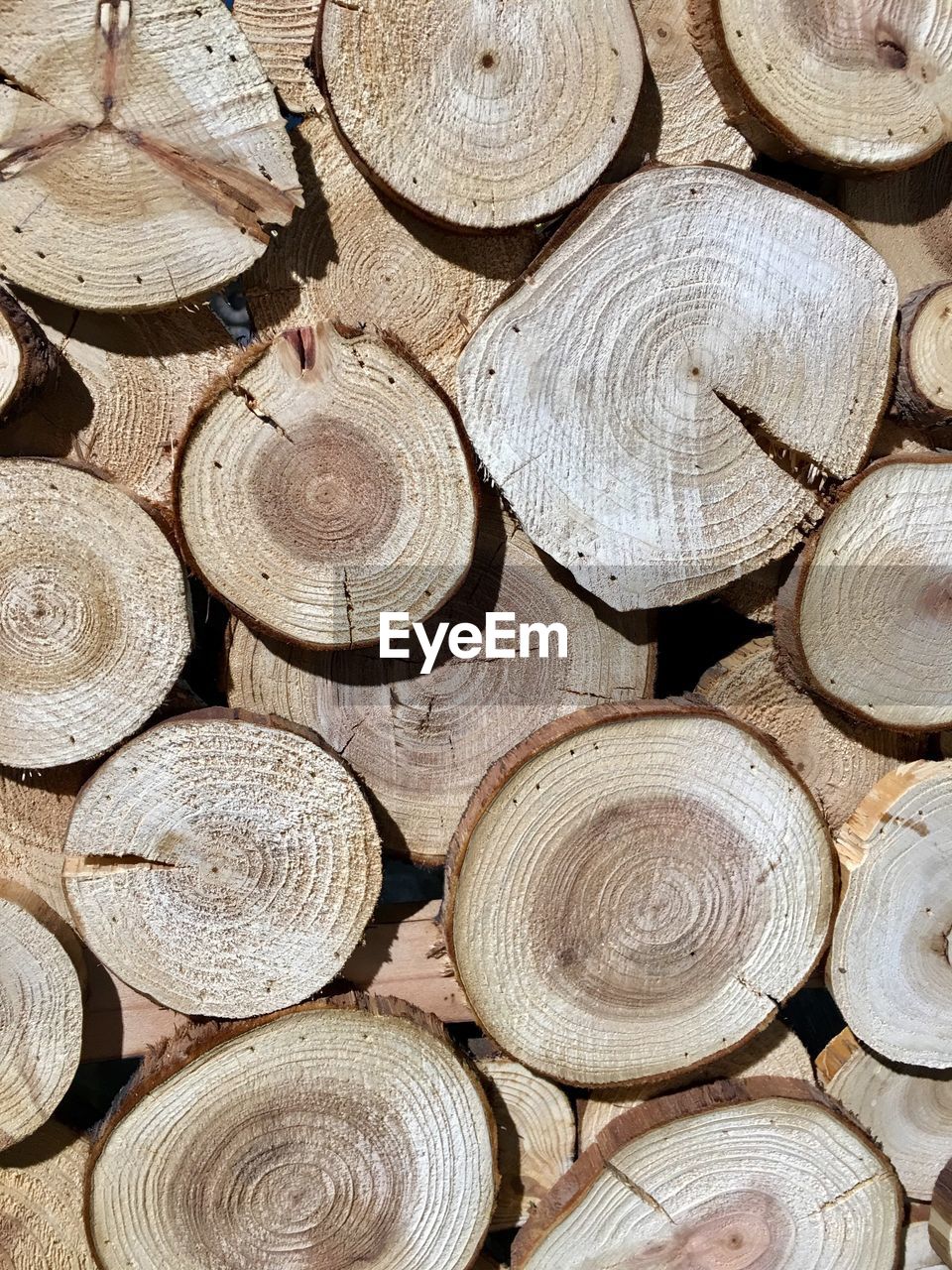 Full frame shot of logs