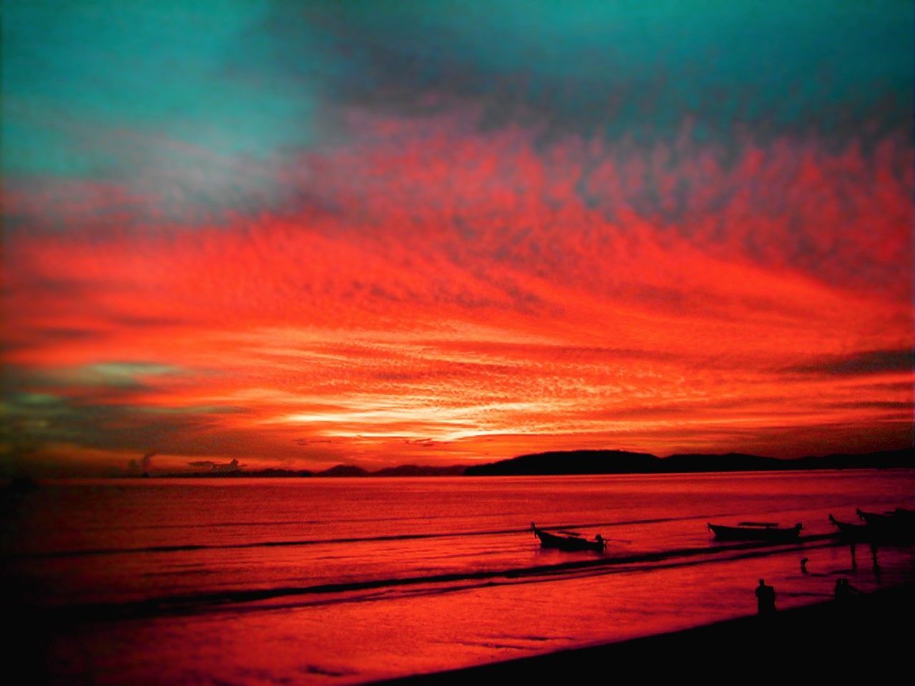 SCENIC VIEW OF DRAMATIC SKY DURING SUNSET