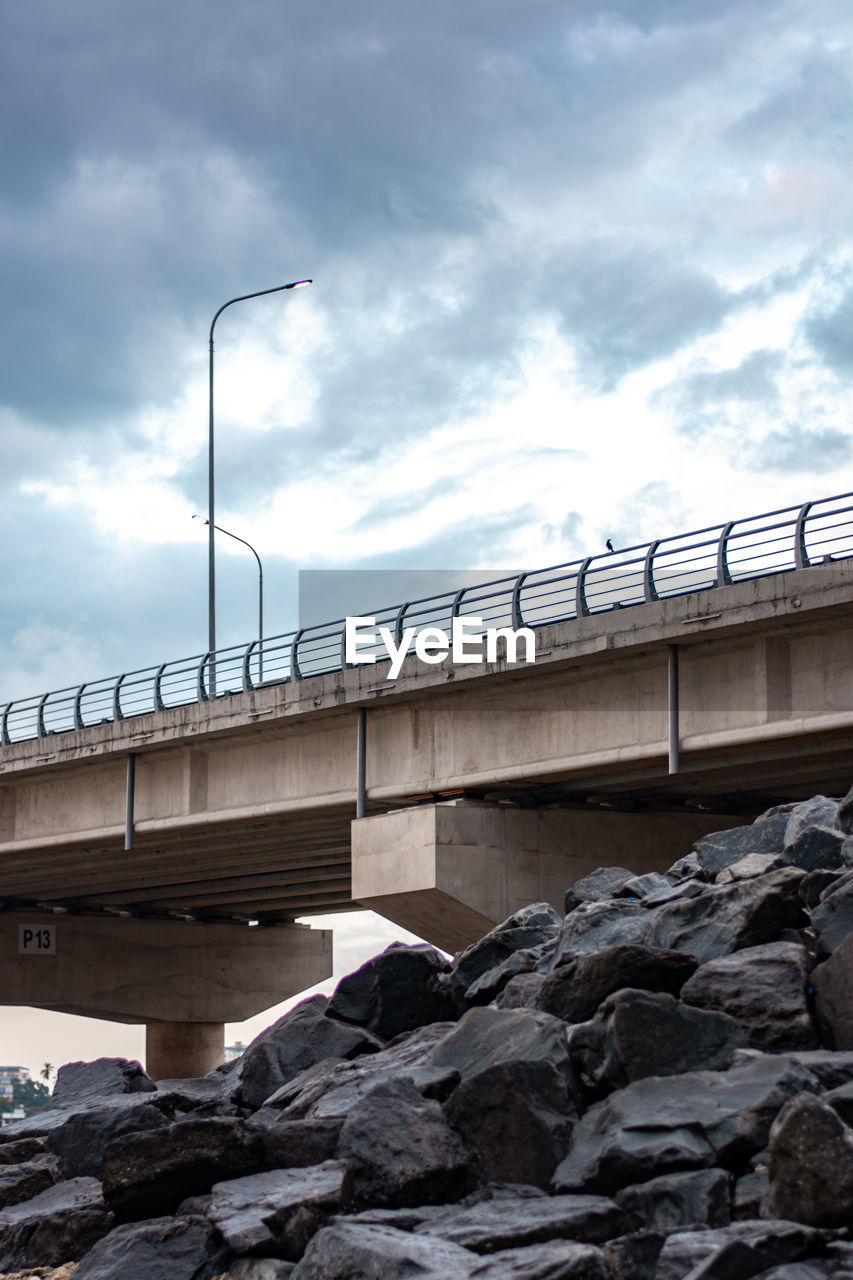 Low angle view of bridge against sky