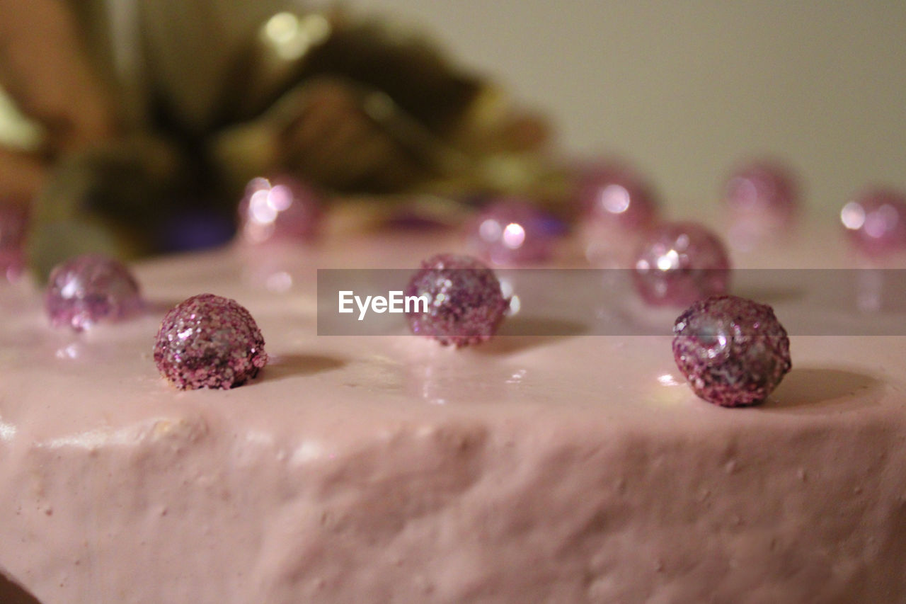 Close-up of cake on table
