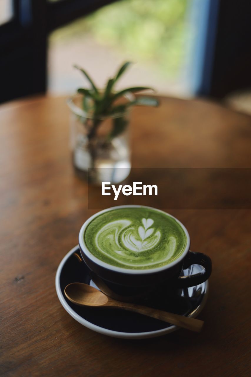 Close-up of coffee on table