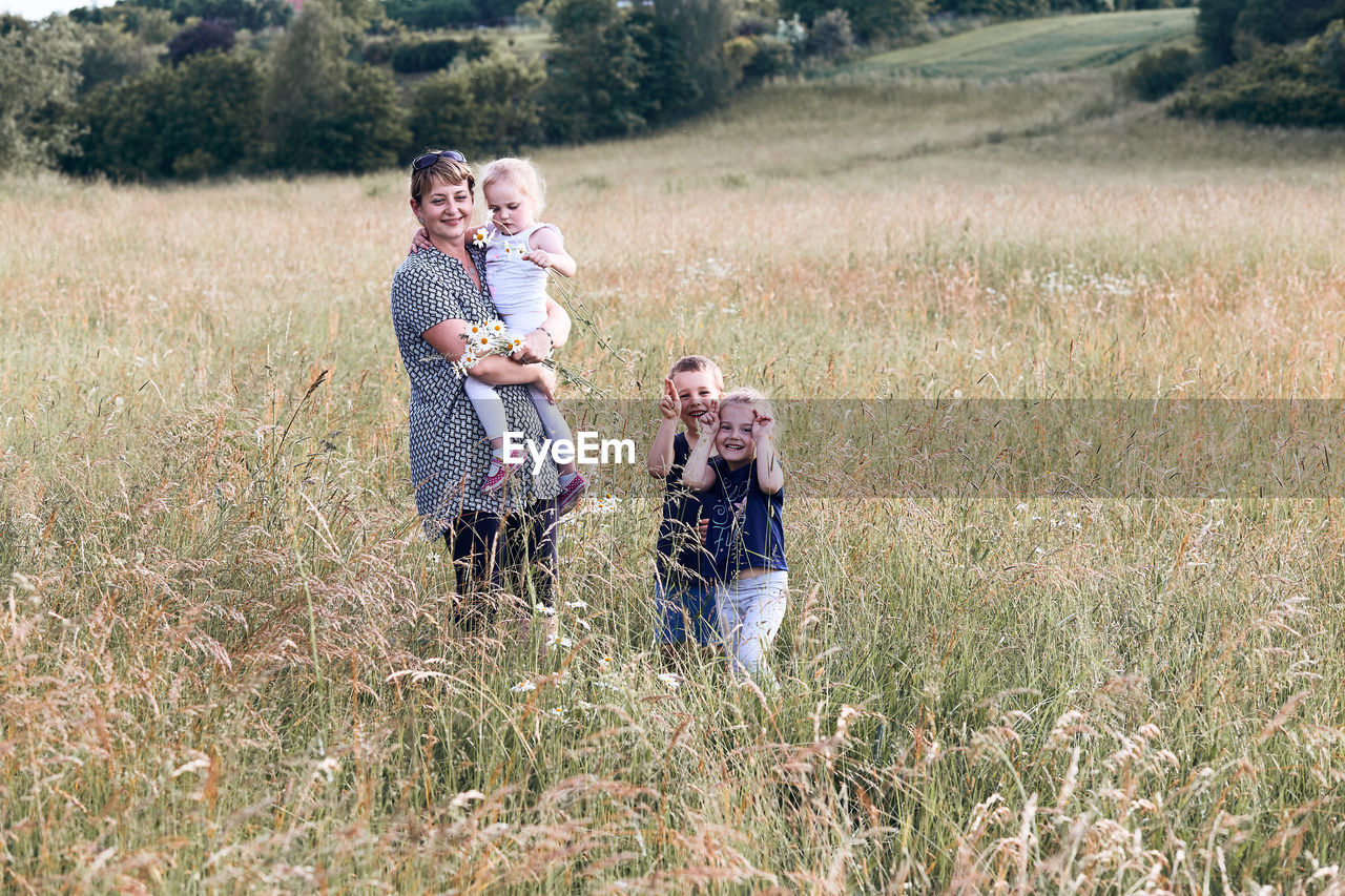 Family on land