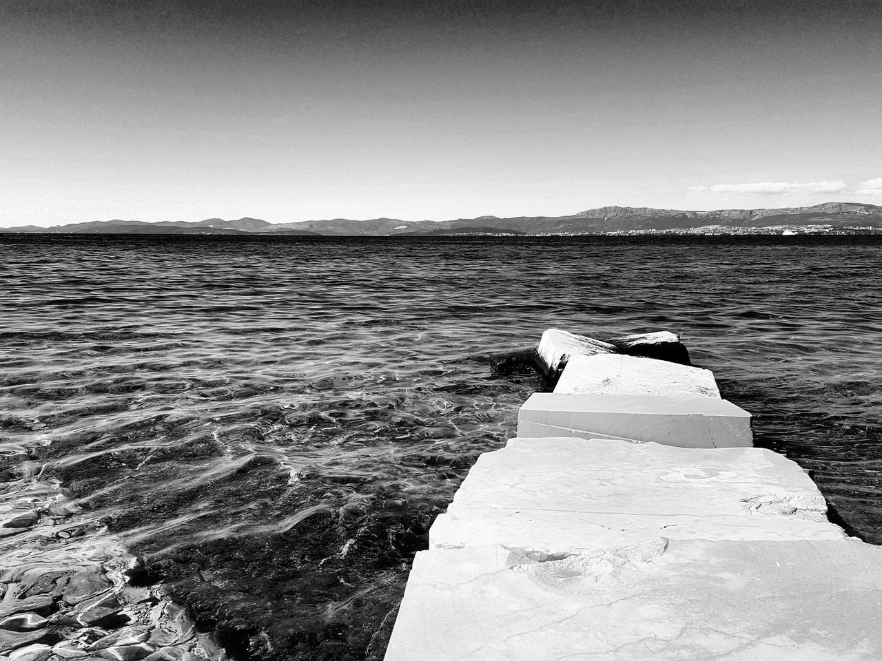 Rock formations in sea