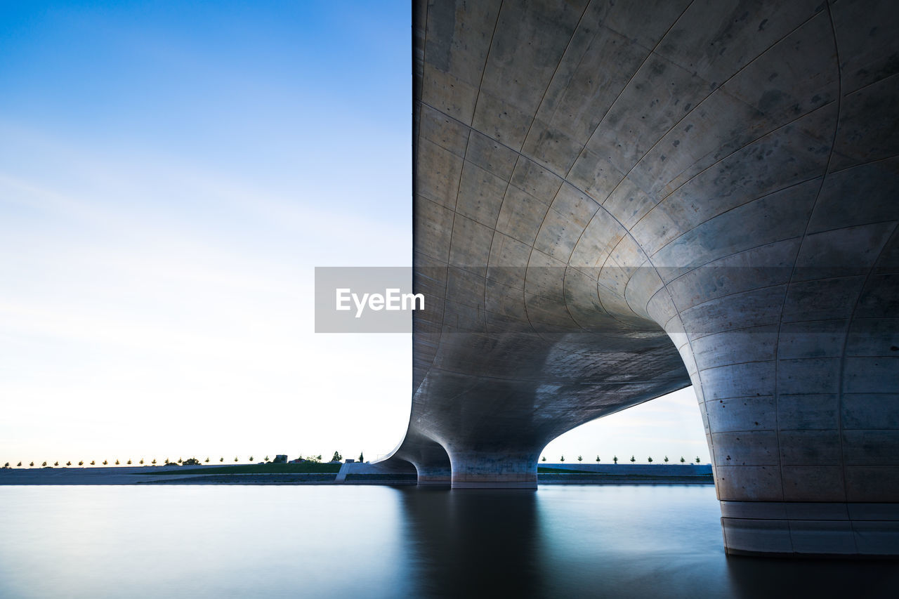 Bridge over river against sky