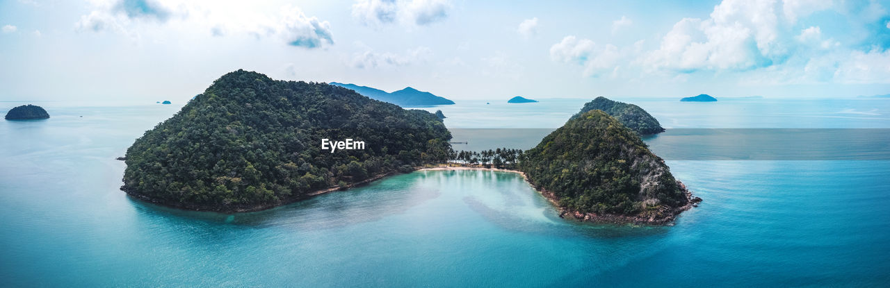 Panoramic view of sea against sky