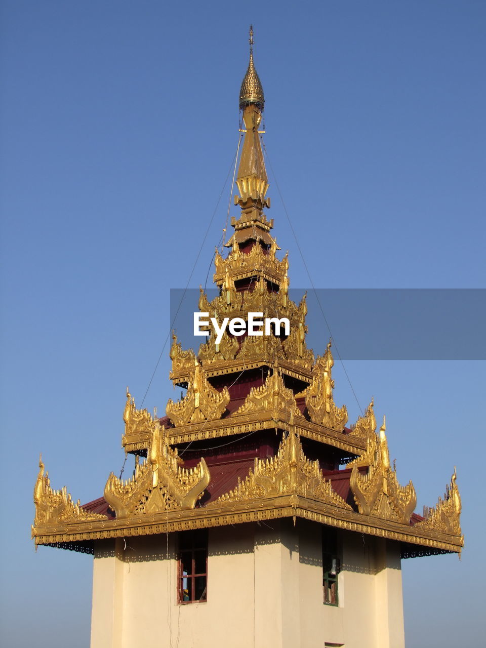 TRADITIONAL TEMPLE AGAINST CLEAR SKY