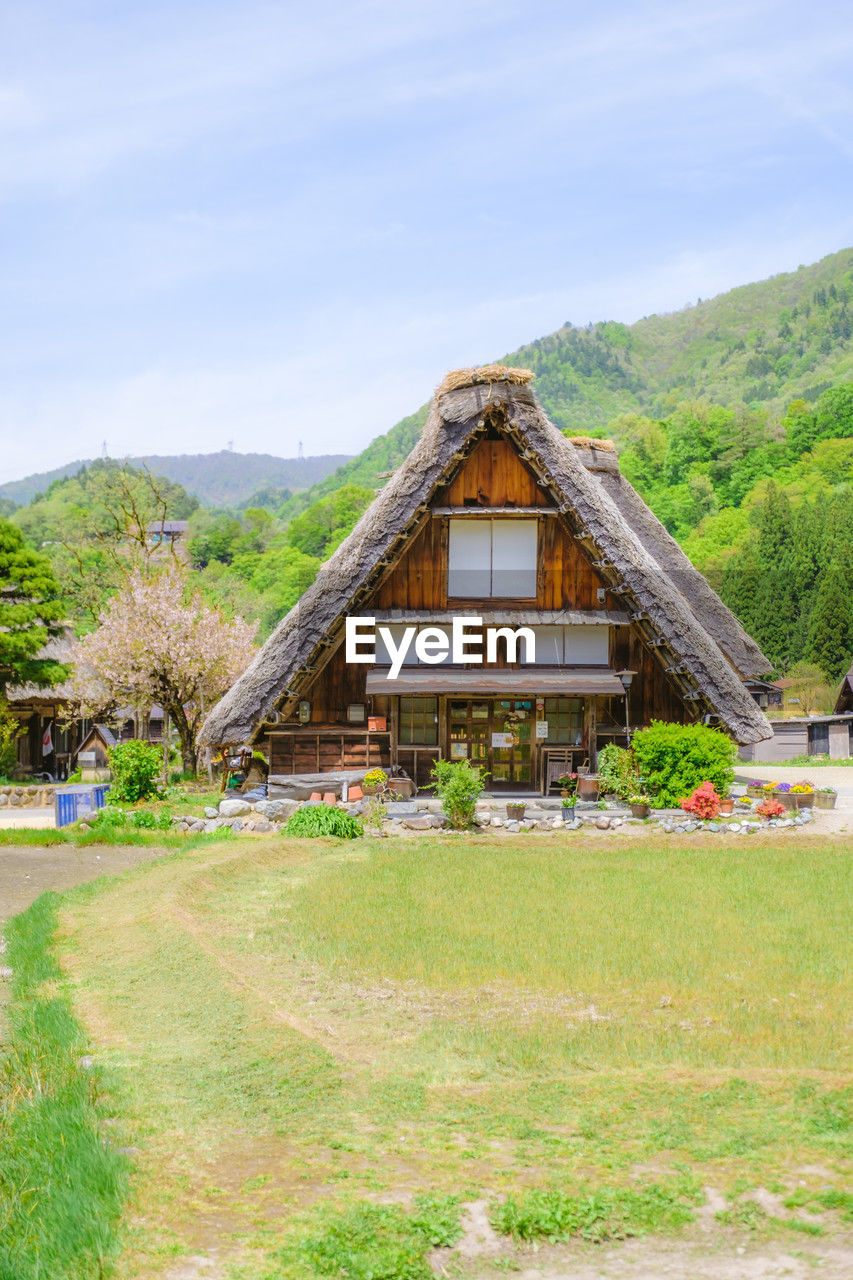 Shirakawago, unesco listed japanese village famed for traditional thatched roof house in gifu.