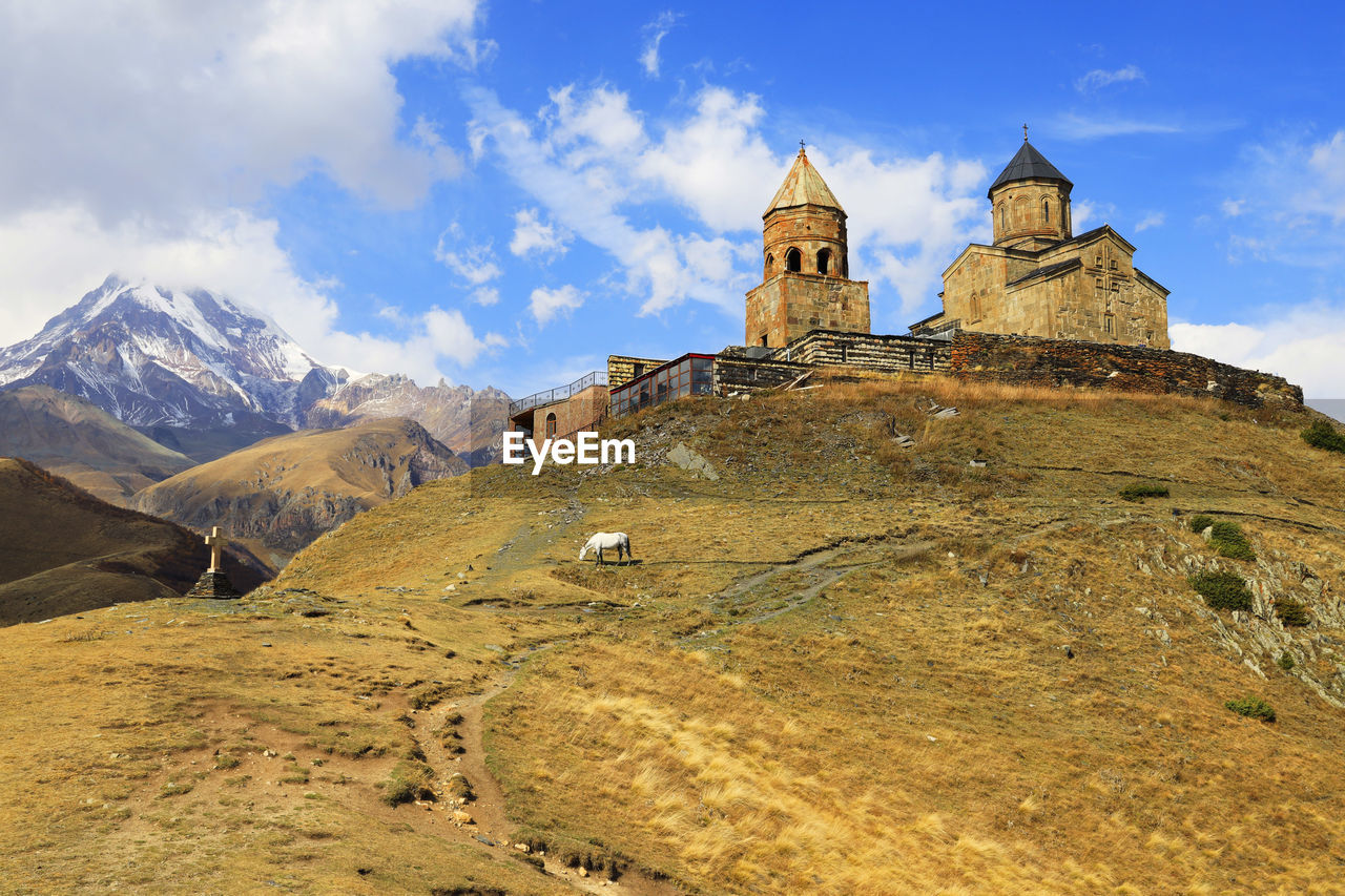 Mtskheta-mtianeti,  zminda sameba, gergetier dreifaltigkeitskirche, stepantsminda, georgia