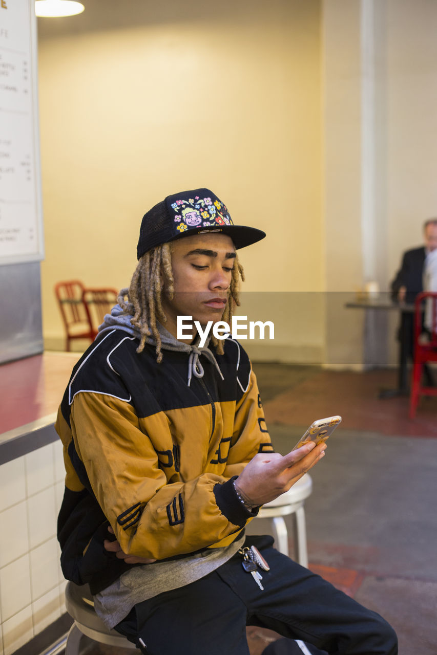 Young man on cell phone