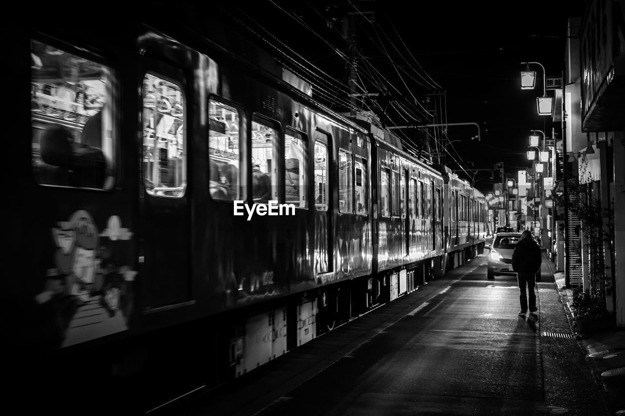 TRAIN ON RAILROAD STATION