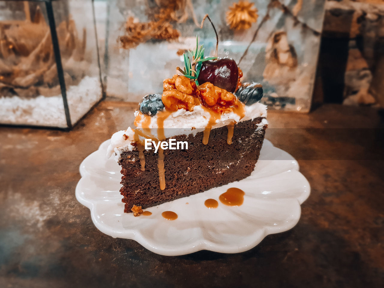 Close-up of cake on table