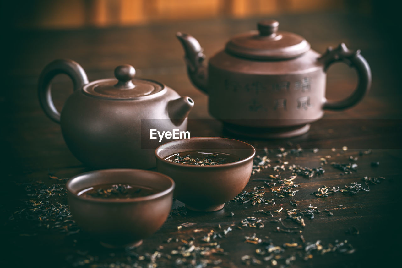 close-up of coffee on table