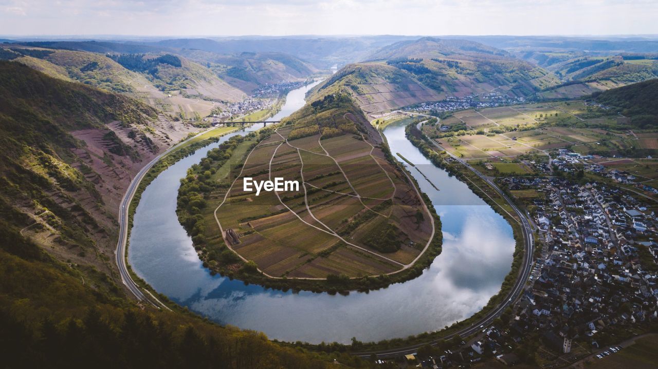 Scenic view of mosel valley