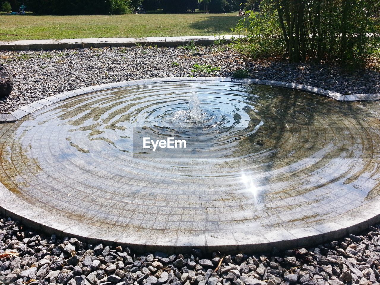 Rippled water in fountain