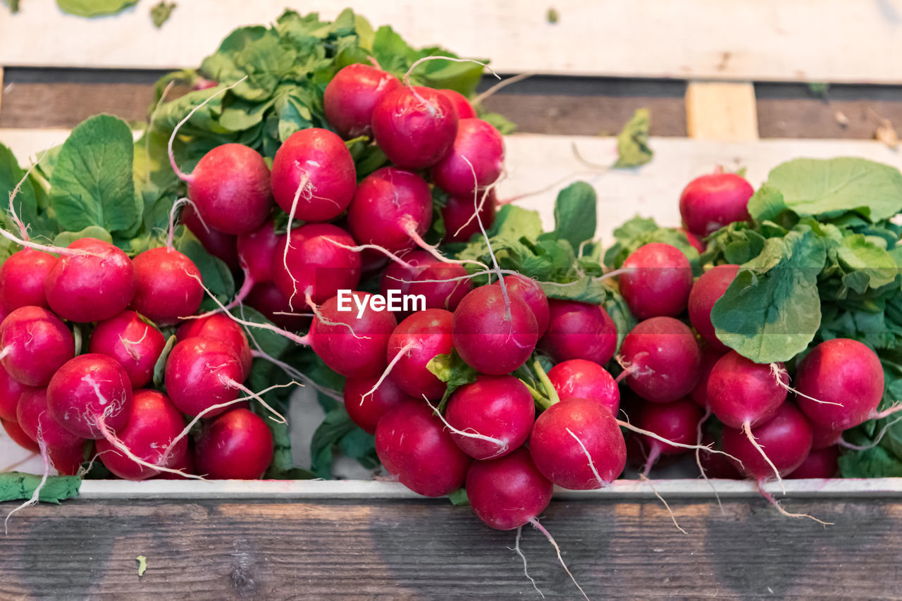 Cherry radish in the market