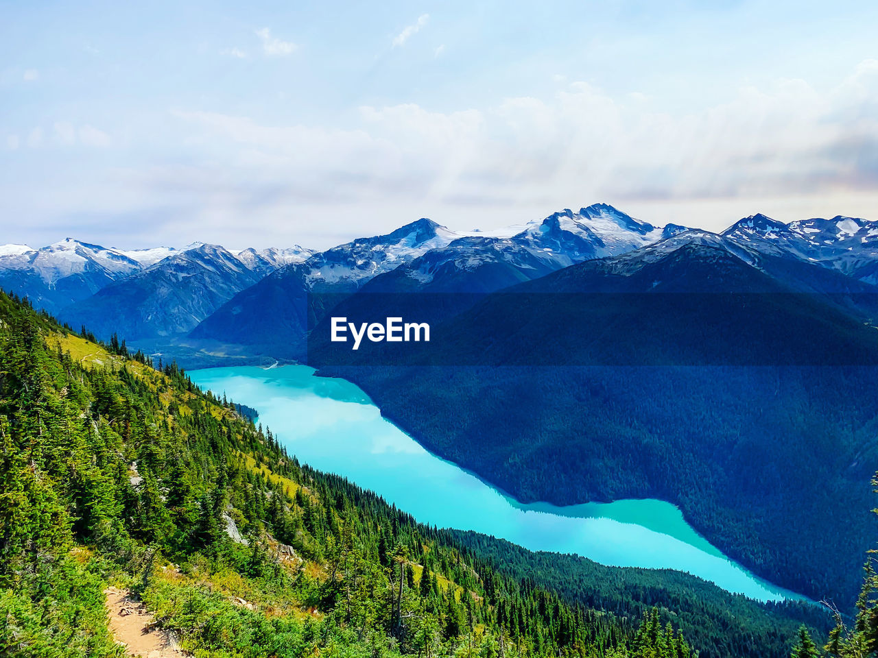 SCENIC VIEW OF MOUNTAINS AGAINST CLOUDY SKY