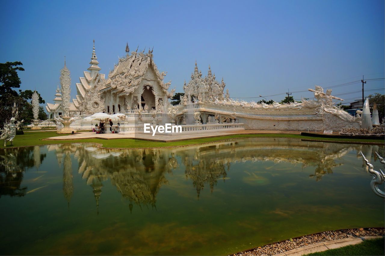 Reflection of temple in water