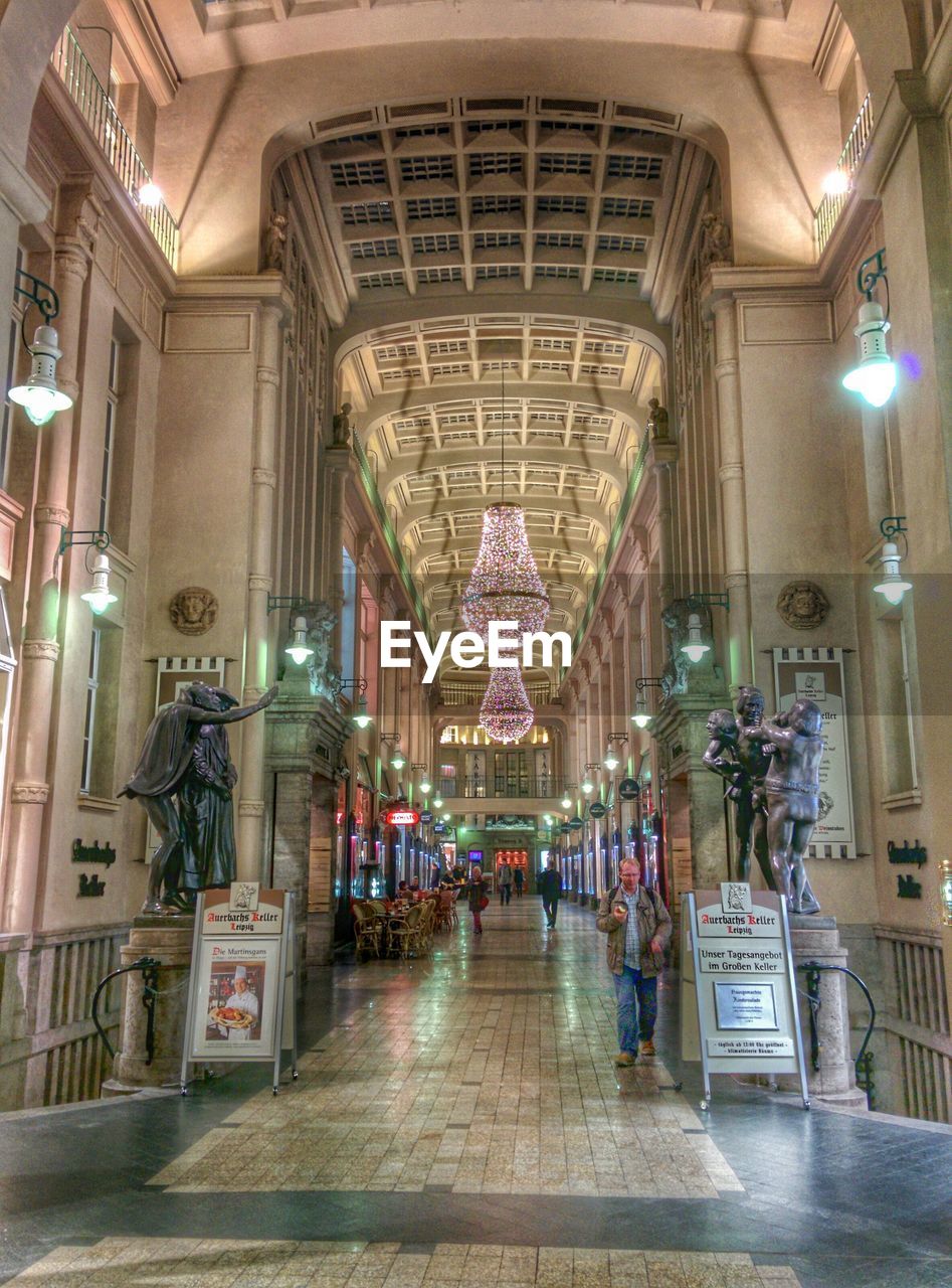 Interior of art museum