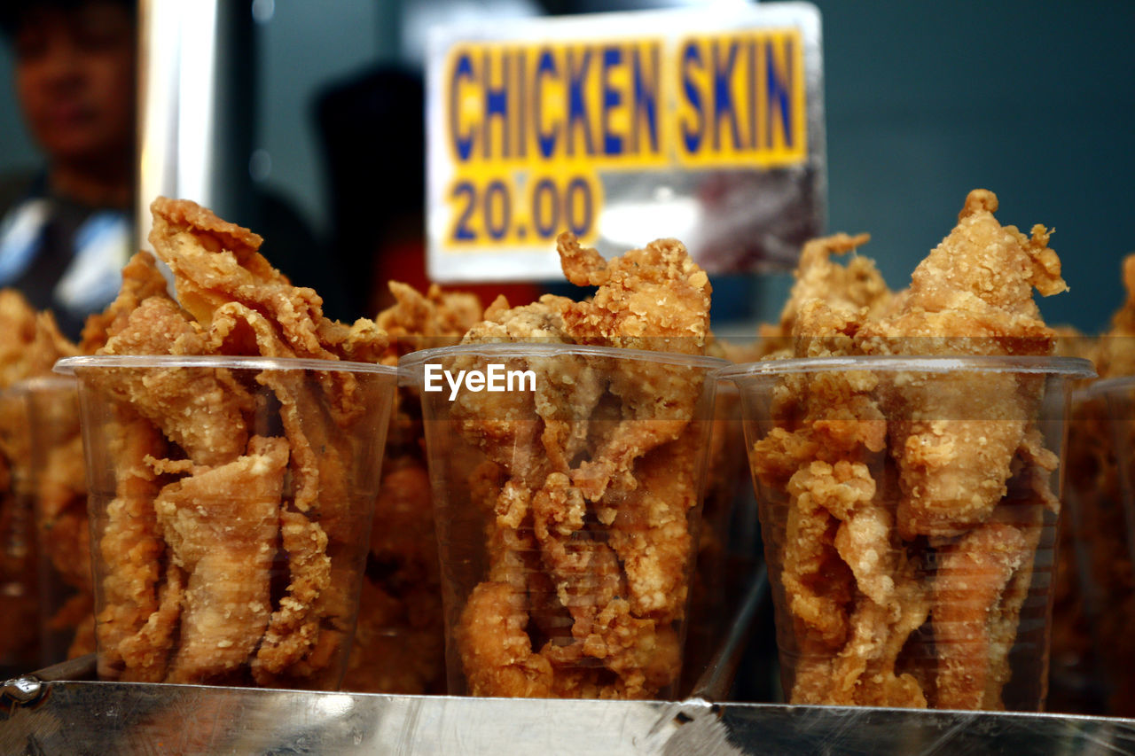 Close-up of food for sale