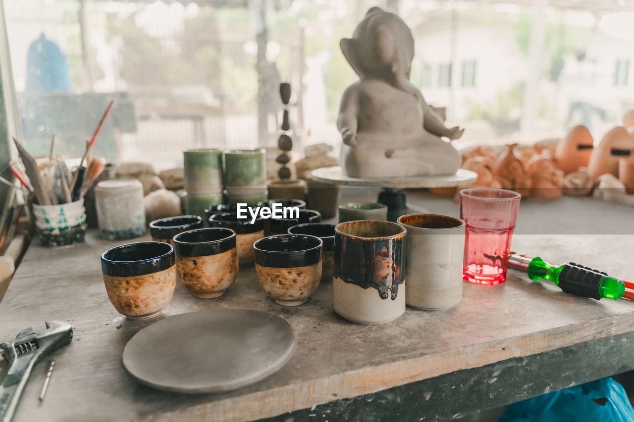 Close-up of food on table