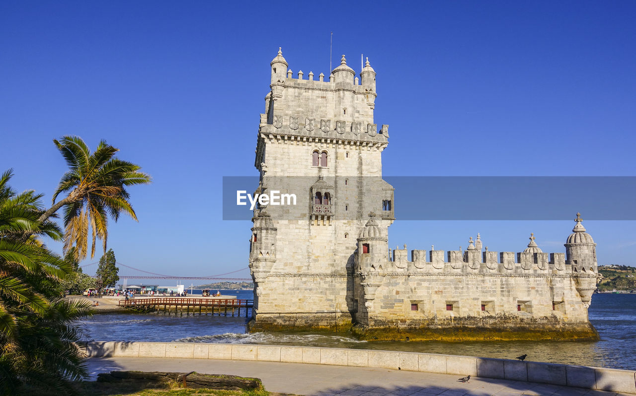 HISTORIC BUILDING AGAINST CLEAR BLUE SKY