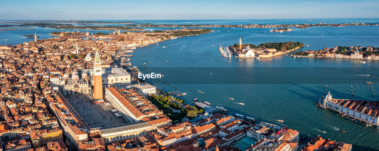 Aerial view of iconic san marco square