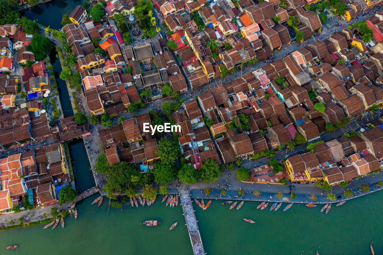 HIGH ANGLE VIEW OF CITY BUILDINGS