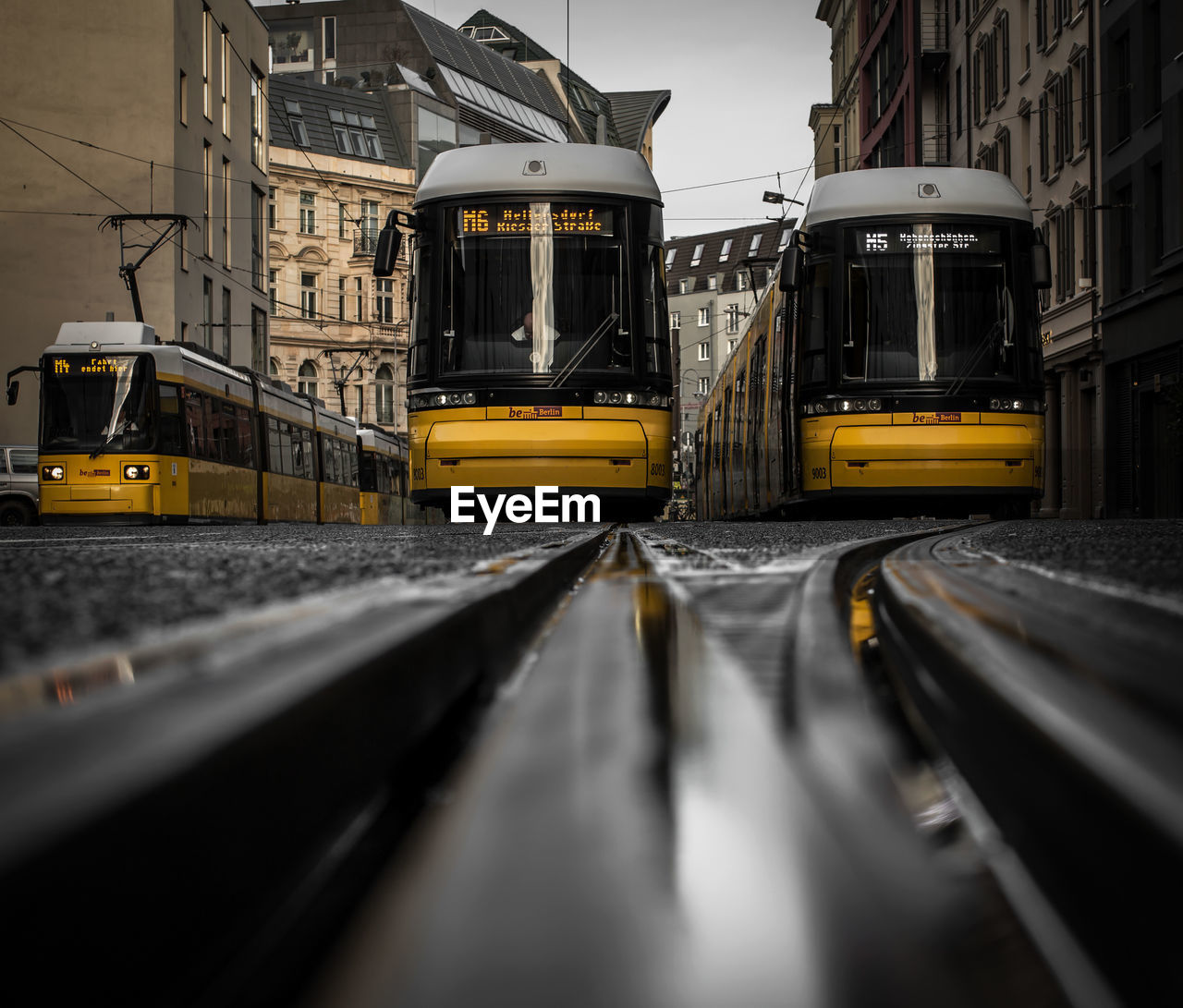 VIEW OF TRAIN AT RAILROAD TRACKS