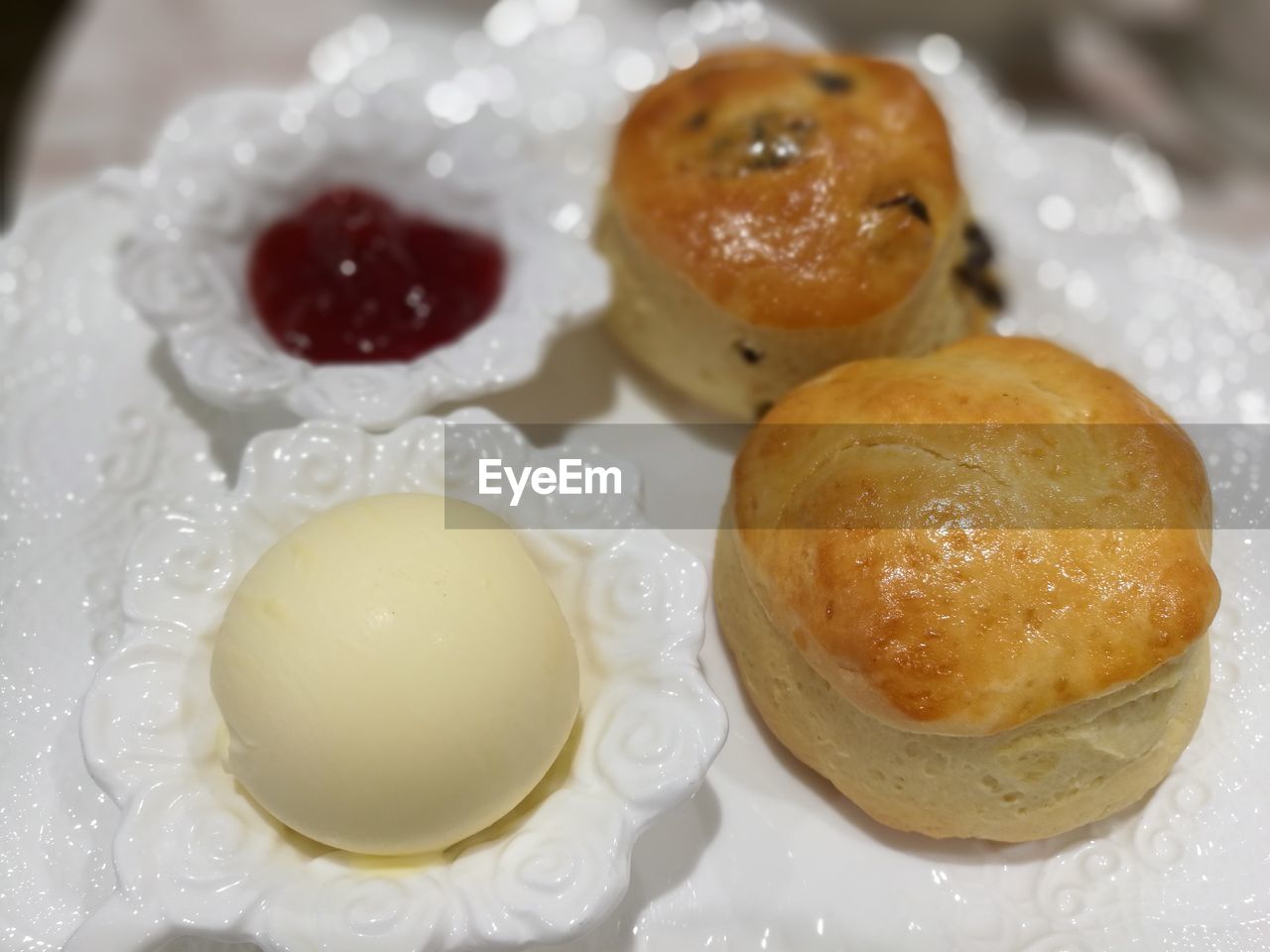 Close-up of dessert in plate