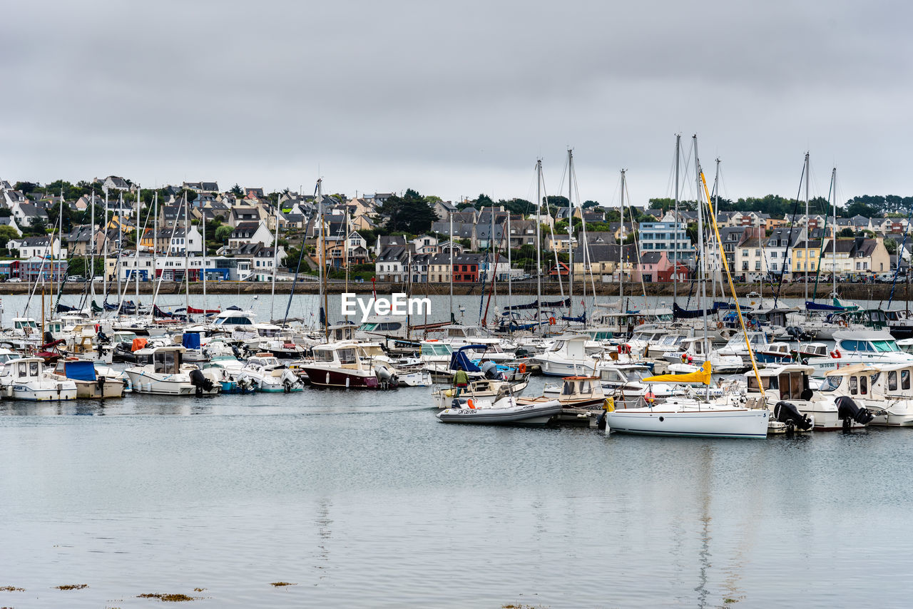 Scenic view of the port and waterfront of camaret-sur-mer