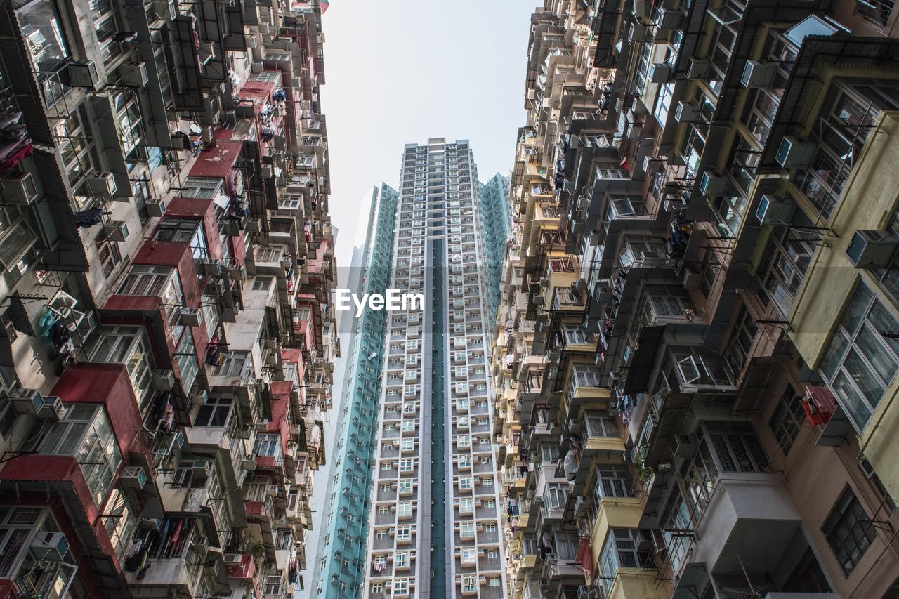 Low angle view of buildings against sky