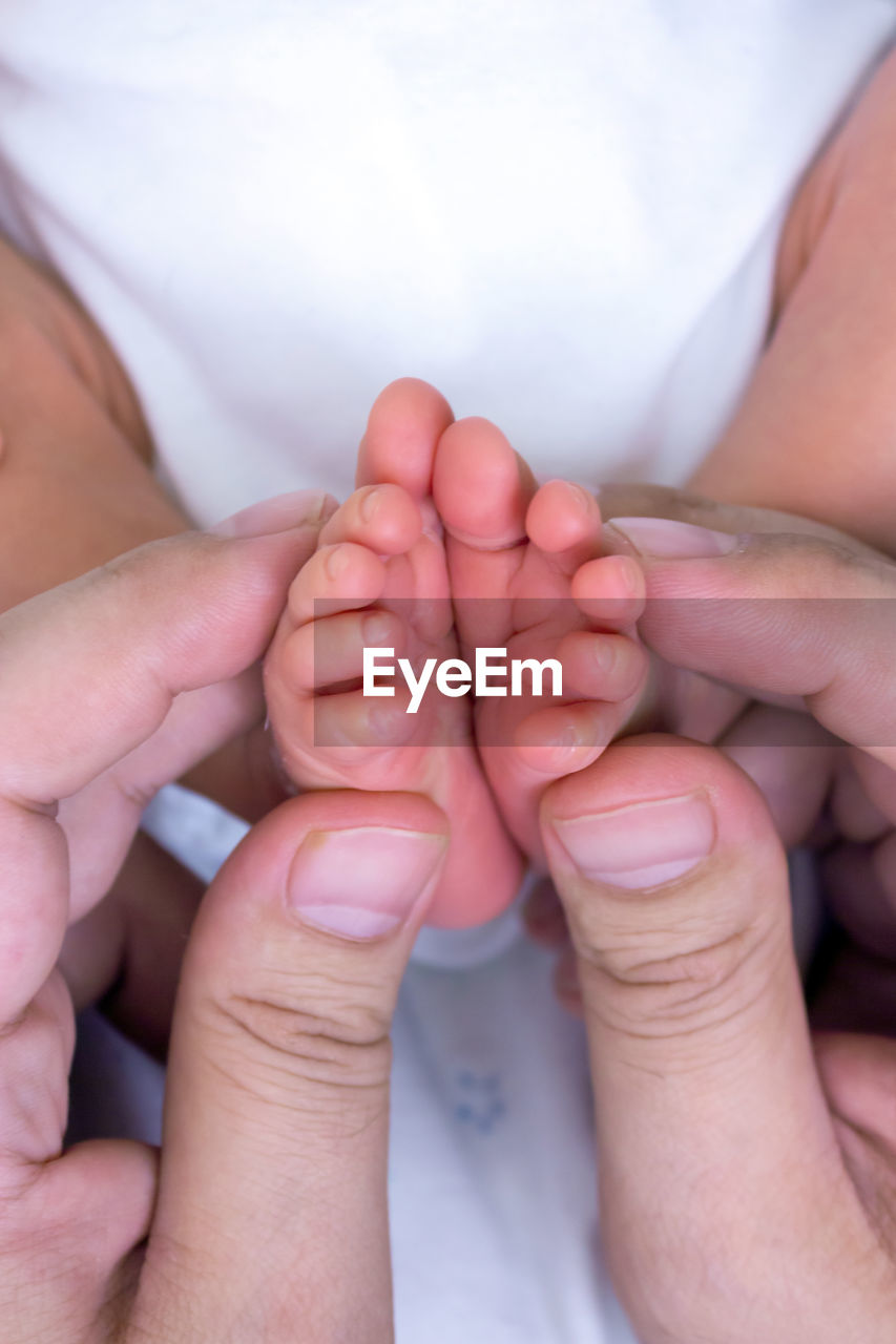 Close-up of baby hands