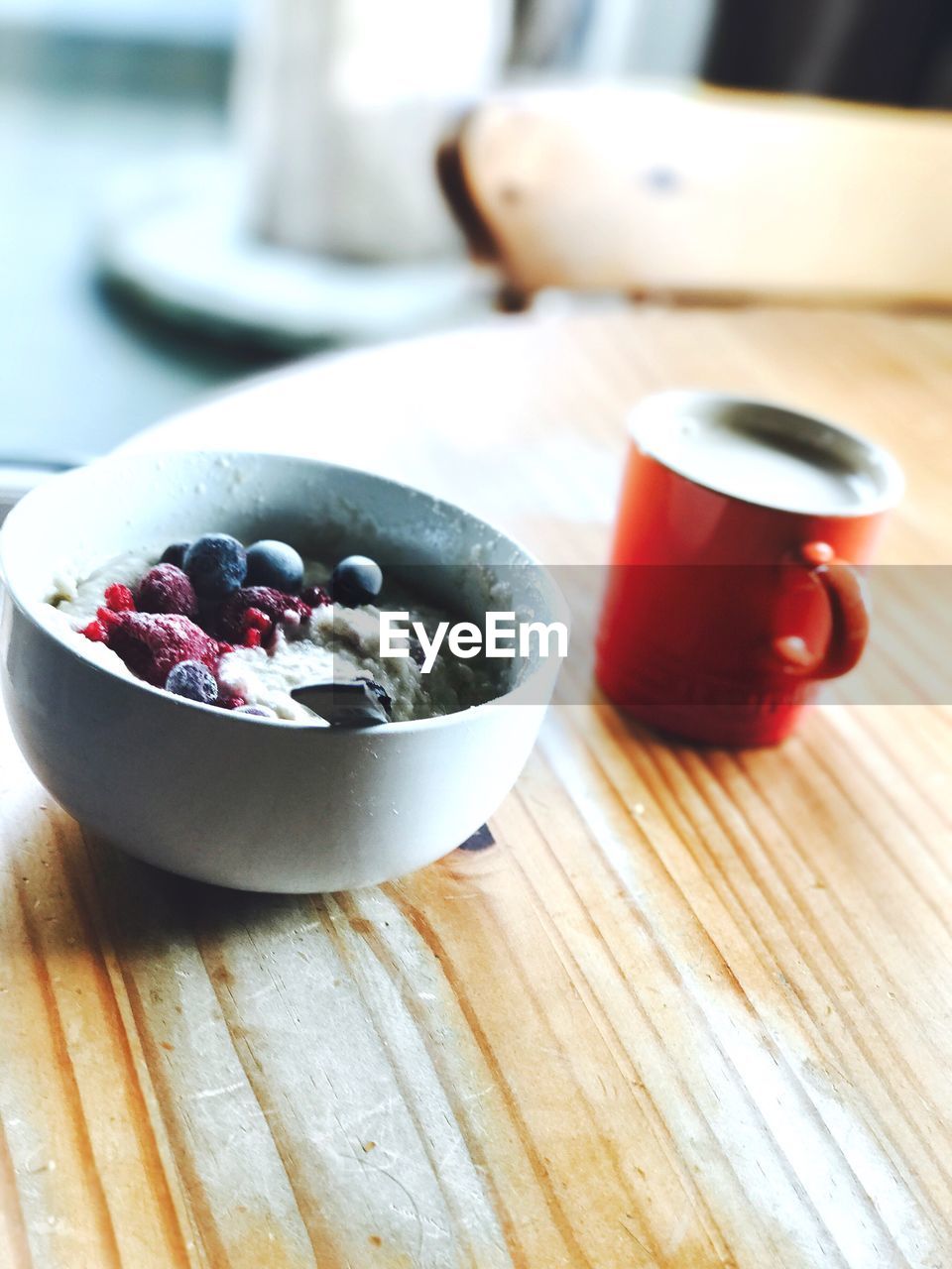 Close-up of breakfast on table